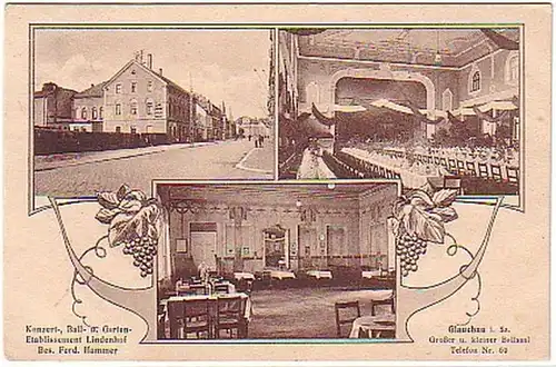 04821 Ak Glauchau in Sa. Etablissement Lindenhof 1933