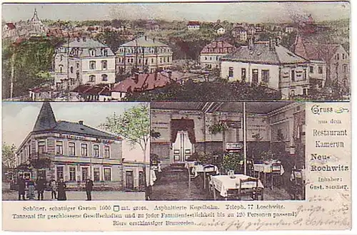 04806 Ak Gruß aus Neu Rochwitz Restaurant 1909