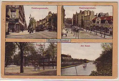 04749 Multi-image Ak Hamburg Barmbeck Gare ferroviaire etc. 1914