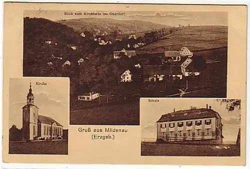 04726 Mehrbild Ak Gruß aus Mildenau Erzgebirge 1928