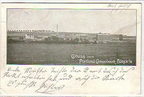 04719 Ak Salutation du Portland Cementwerk Bürgen i.W. 1905