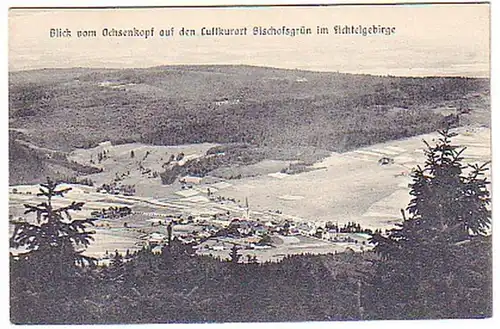 04717 Ak Bischofsgrün Blick vom Ochsenkopf um 1930