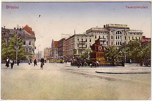 04655 Feldpost Ak Wroclaw Tauentzienplatz 1915