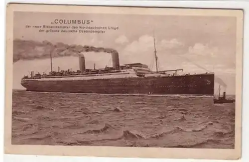 04649 Ak Riesendampfer "Columbus" um 1920