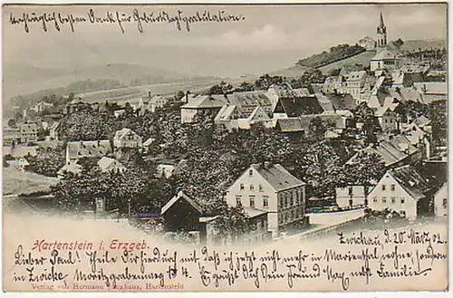 04587 Ak Hartenstein dans les monts Métallifères Vue totale 1902