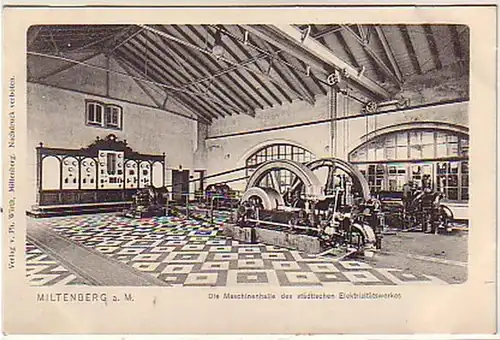 04586 Ak Miltenberg a.M. Stadt. Electricwerk vers 1900