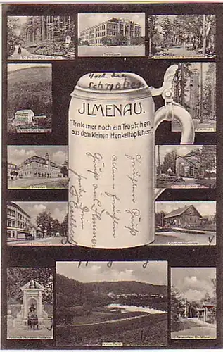 04581 Mehrbild Ak Ilmenau mit Bierkrug 1907