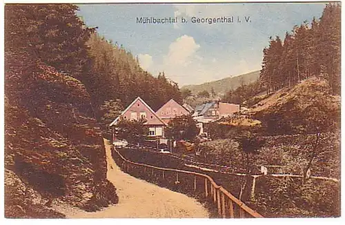 04574 Ak Mühlbachtal bei Georgenthal in Vogtland 1915