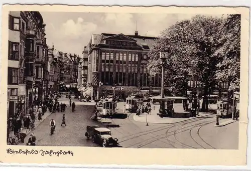 04556 Ak Bielefeld Jahnplatz mit Verkehr 1940