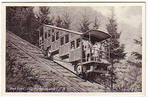 0455 Ak Bad Ems le Malberg Bahn vers 1940