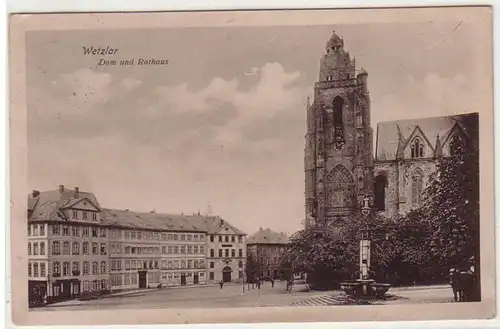 04533 Feldpost Ak Wetzlar Dom et hôtel de ville 1916
