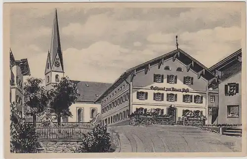04521 Ak Siegsdorf Gasthaus zur neuen Post um 1930