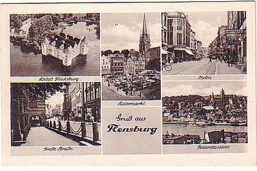 04519 Feldpost Ak Gruss aus Flensburg 1943