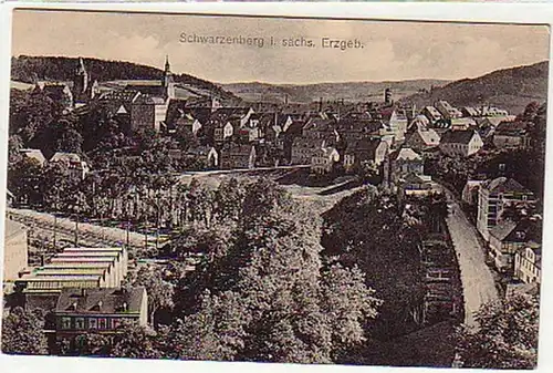 04504 Ak Schwarzenberg dans les monts Métallifères saxons vers 1920