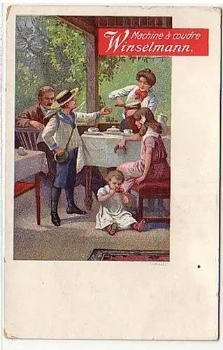 04501 Publicité Carte Winselmann Machines à coudre vers 1910
