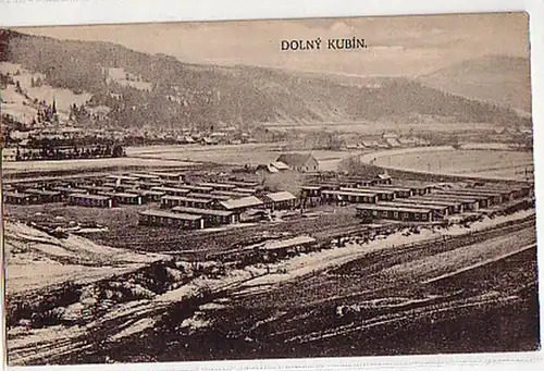 04496 Ak Böhmen Dolný Kubin Barackenlager um 1920