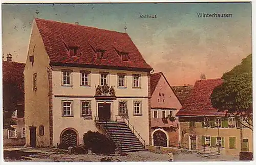 04491 Ak Wintershausen Hôtel de ville 1930