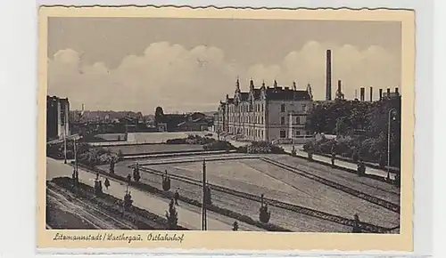 04475 Ak Litzmannstadt Warthegau Ostbahnhof um 1940