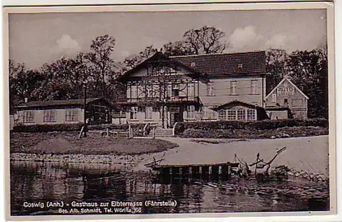 04446 Ak Coswig Hostal à la Elbterasse vers 1930