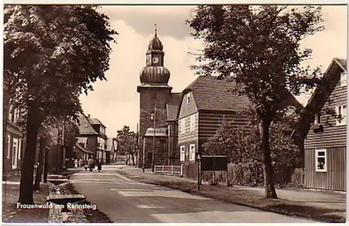 04435 Ak Frauenwald am Rennsteig Straßenmotiv 1967