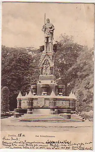 04393 Ak Berlin La fontaine de Roland 1902