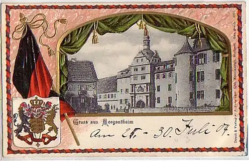 04361 Passe Partout Ak Gruss aus Mergentheim 1904