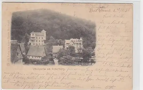 04354 Ak Bad Grund Villaspartie am Schurfberg 1898