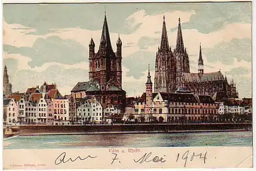 04351 Ak Cöln sur le Rhin Vue totale 1904
