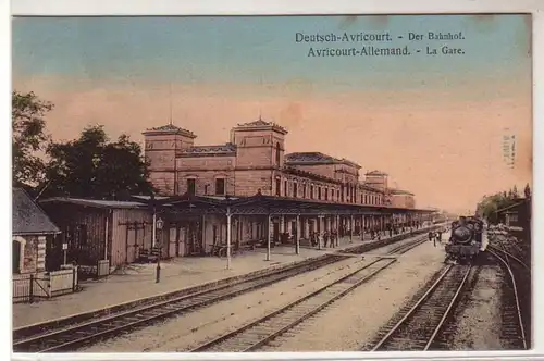 04336 Ak Deutsch Avricourt der Bahnhof 1917