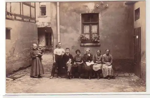 04335 Foto-Ak Borna Innenhof Bäckerei Oskar Kirsten? 29.06.1924