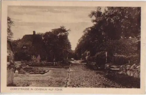 04332 Ak Dorfstrasse in Oevenum auf Föhr 1937