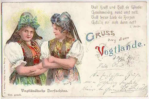 04318 Ak Gruss du Vogtlande 1900