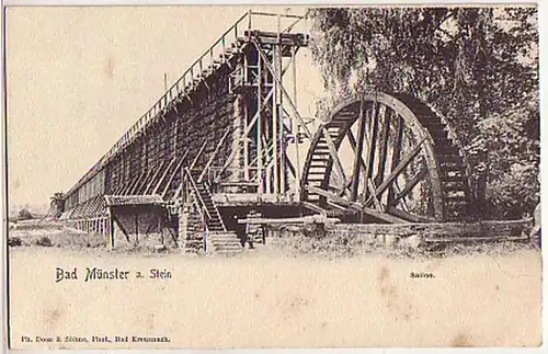 04298 Ak Bad Münster a. Stein Saline vers 1910