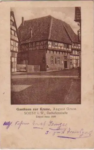 04291 Feldpost Ak Soest Gasthaus zur Krone 1916