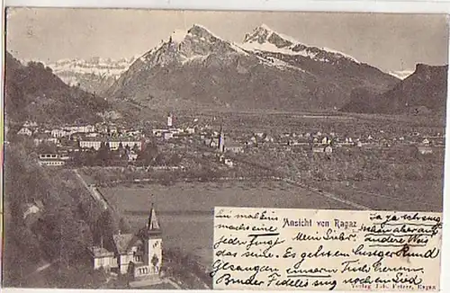 04281 Ak Schweiz Ansicht von Ragaz 1903