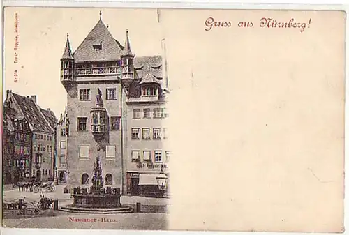 04262 Ak Gruss de Nuremberg Nassauer Maison vers 1900