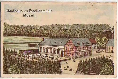 04260 Ak Gasthaus zu Truellenmühle Mosel 1908