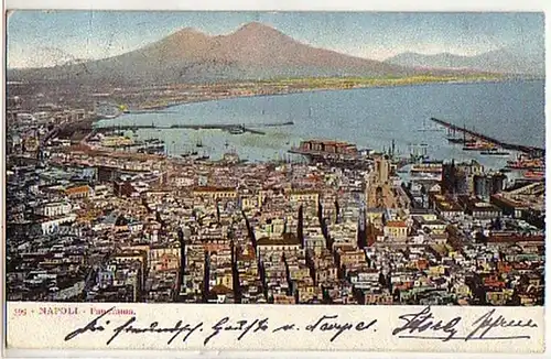 04259 Ak Italie Naples Napoli Panorama 1908