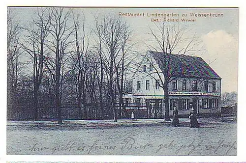 04255 Ak Restaurant Lindengarten à Weissenbrunn 1914