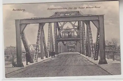 04241 Ak Rendsburg Strassendrehbrücke über den Kaiser Wilhelm Kanal um 1910