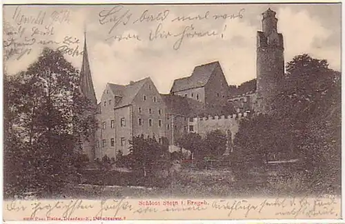 04219 Ak Schloss Stein dans les Monts Métallifères 1909