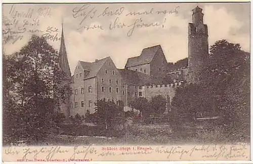 04219 Ak Schloss Stein im Erzgebirge 1909