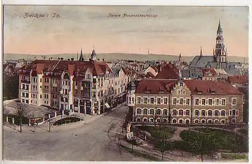 04195 Ak Zwickau Inn Plauerschestrasse 1910