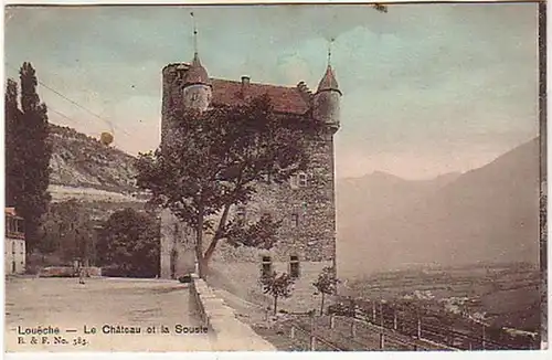 04187 Ak Suisse Louèche Château vers 1910