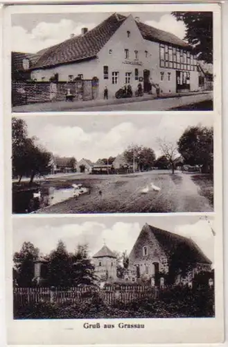 04182 Ak Salutation de Grassau in Brandenburg 1940
