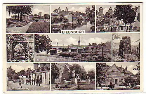 04181 Mehrbild Ak Eilenburg mit Kaserne usw. 1935
