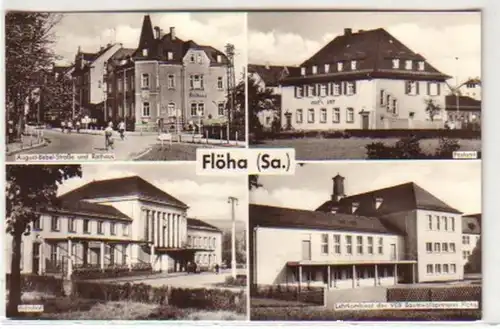 04173 Ak Flöha Bahnhof, Post usw. 1966