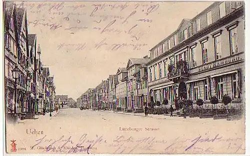 04170 Ak Uelzen Lüneburger Strasse Gasthaus 1902