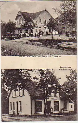 04157 Ak Gruss de la mer du Nordbad Tossens Businesshaus1909