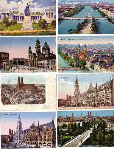 04146/8 belle Ak Munich Herrnhalle etc. vers 1920
